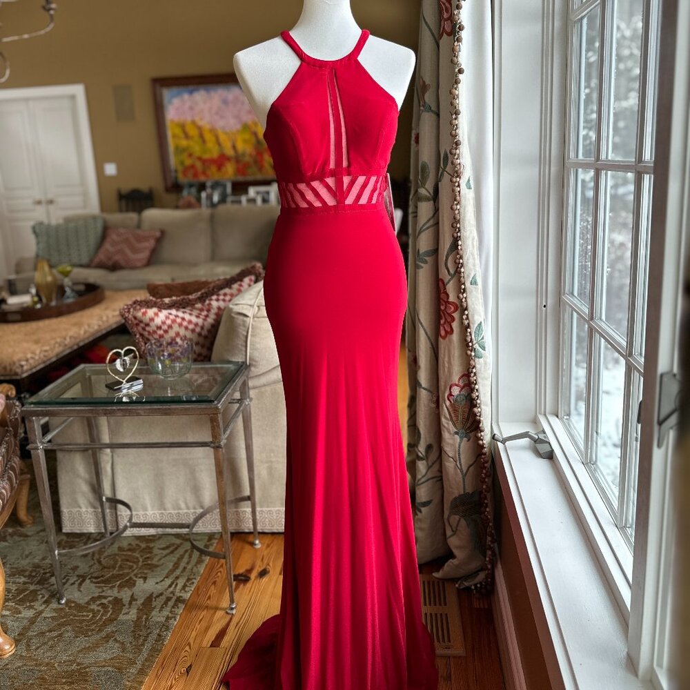 Ellie Wilde by Mon Cheri 119082 Dress - Sleeveless Halter Top - NWT - Size 2